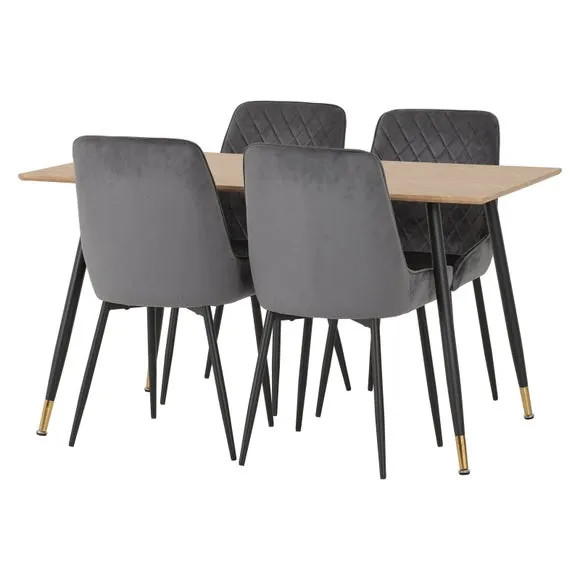 Hamilton & Avery 4 Seater Dining Table with 4 Dining Chairs 3