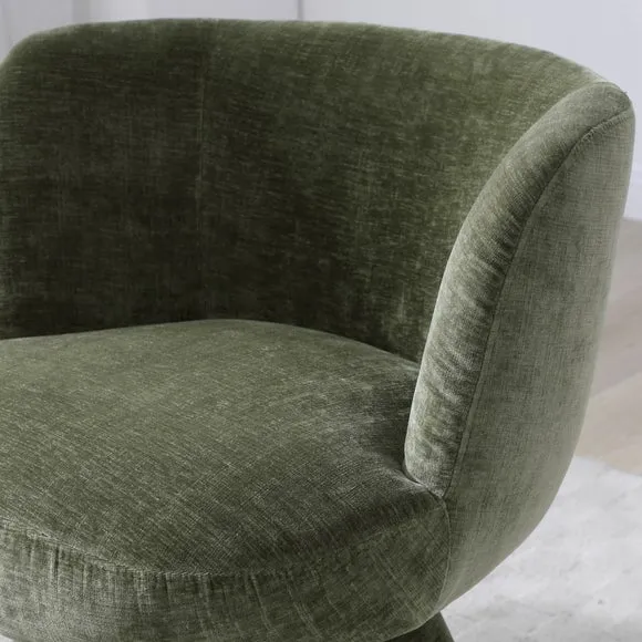 Tulip Luxe Chenille Swivel Dressing Table Chair 3