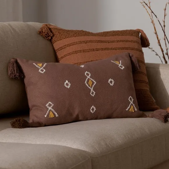 Meare Woven Cotton Rectangular Cushion