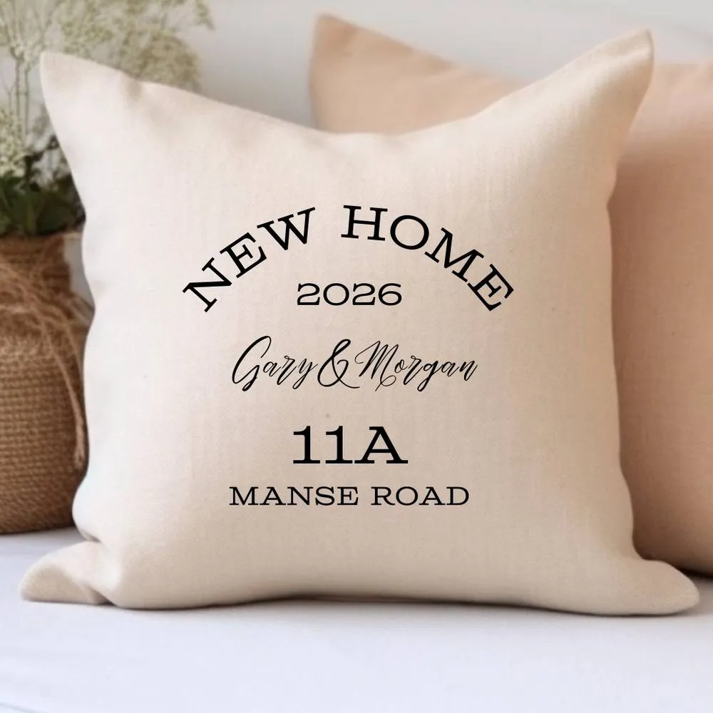 Aye Do Gifts Personalised New Home Cushion in Cream