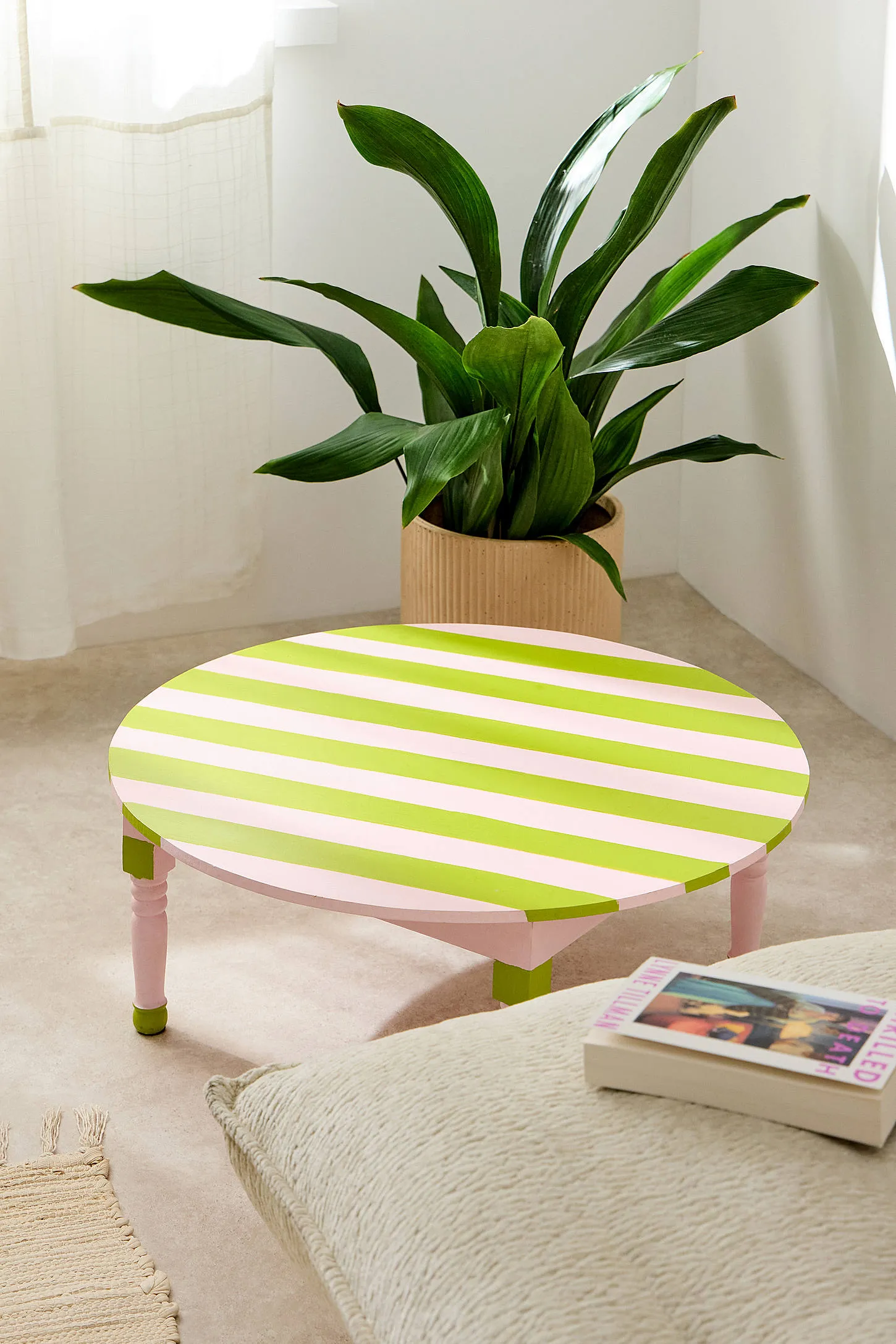 Striped Hand-Painted Coffee Table 3