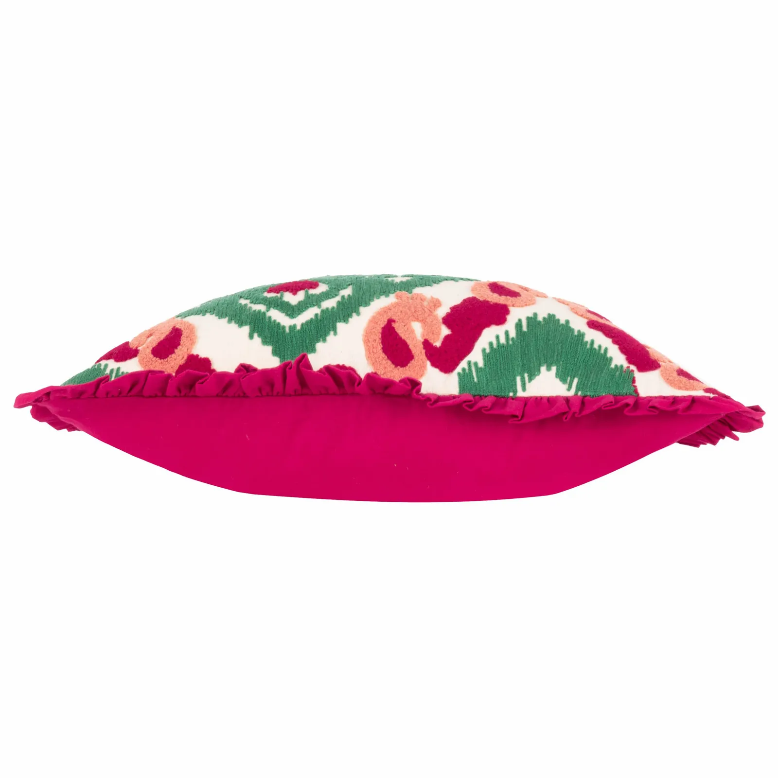 Paoletti Henderson Embroidered 100% Cotton Cushion in Pink 4
