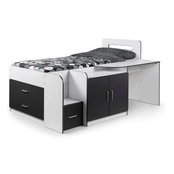 Cookie Cabin Bed, White & Grey 3