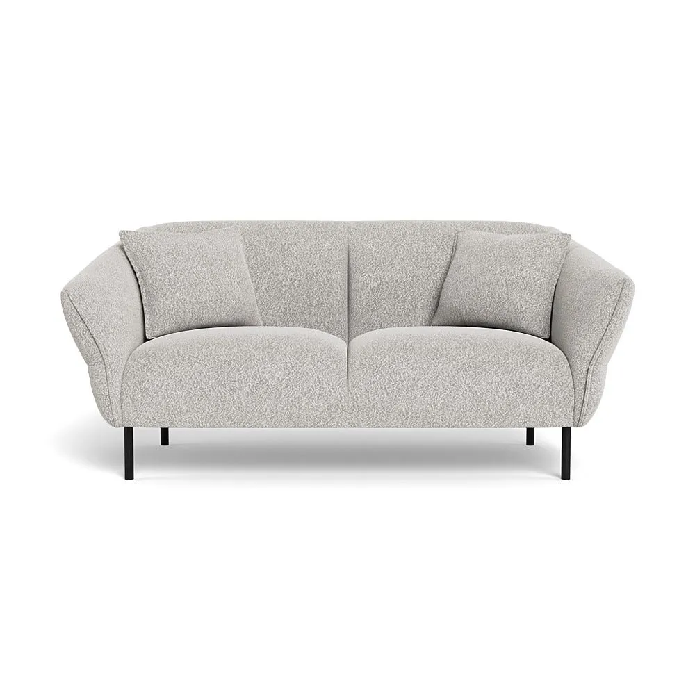 Heal's Alto 2 Seater Sofa Chunky Boucle Ecru Black Feet 1