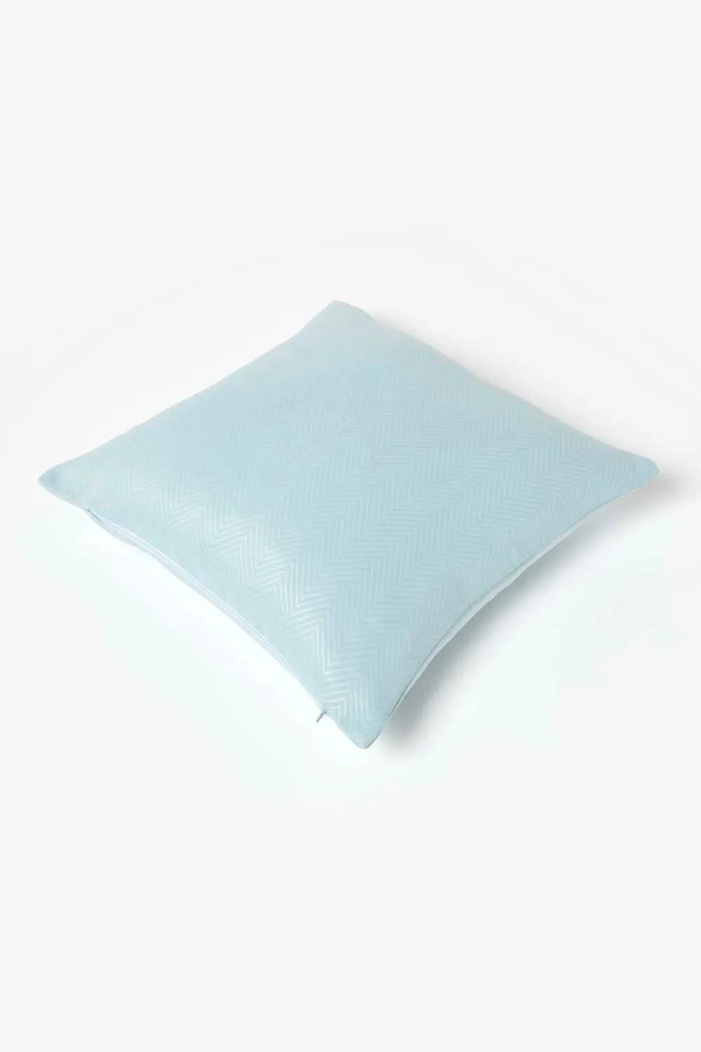Homescapes Herringbone Cushion Cover in Pale Blue 4