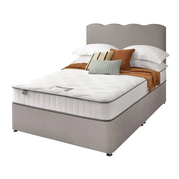 Silentnight Divan Bed With Francisco Fabric Headboard and 800 Pocket Sprung Mattress 2