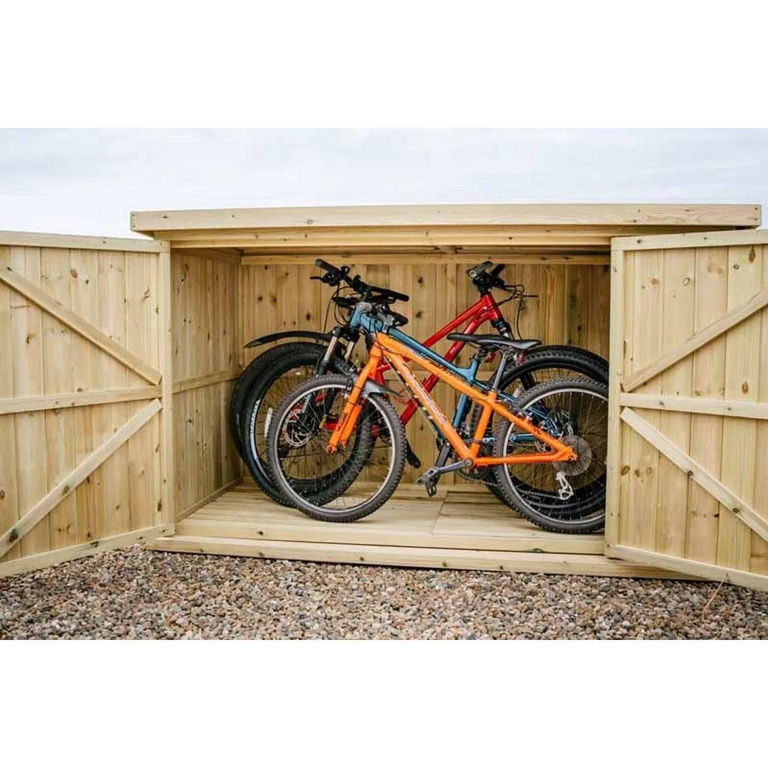 Buttercup Farm Chipping Bike Store Large - Timber - L113 x W227 x H127 cm in Brown