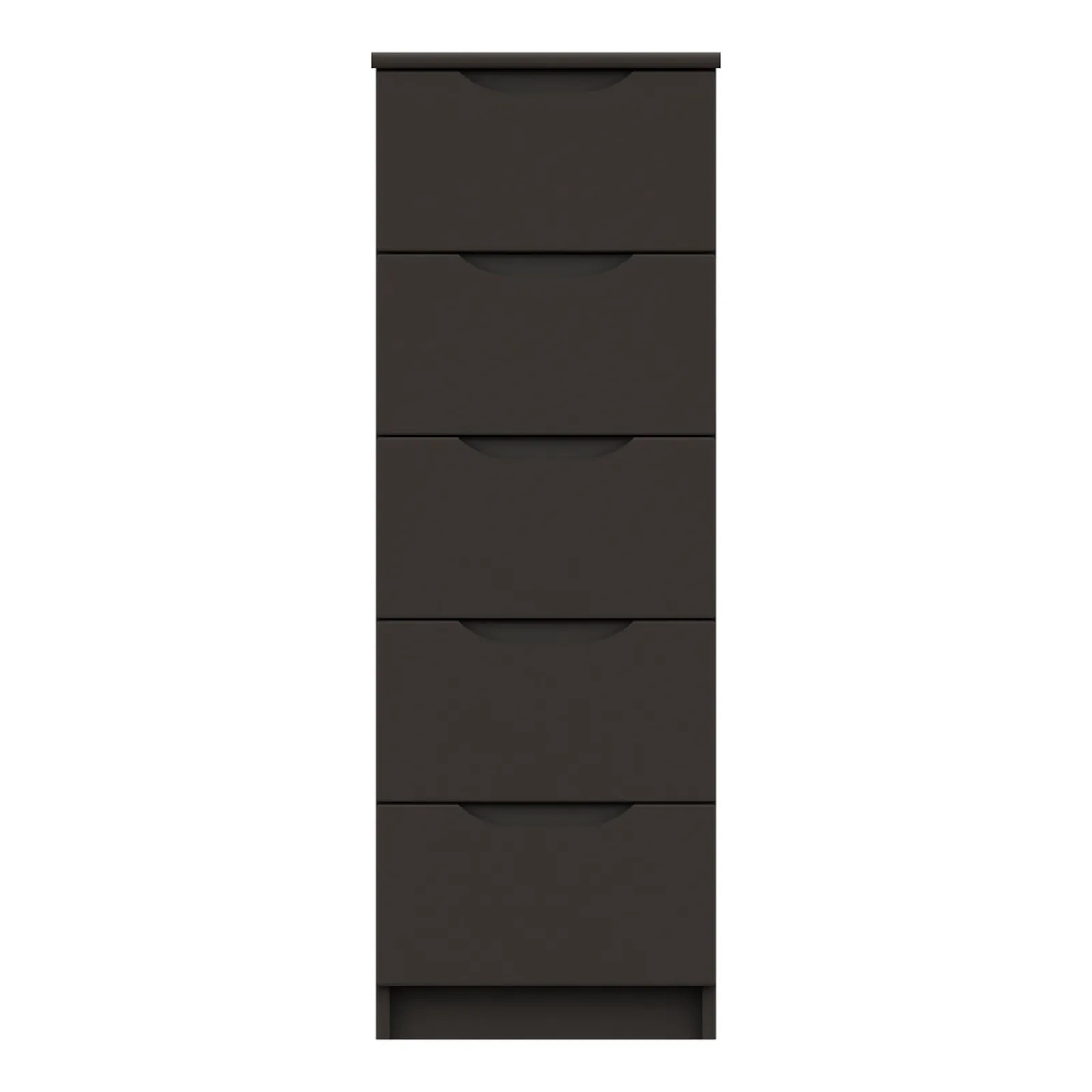 Legato Graphite Gloss 5 Drawer Tallboy Black