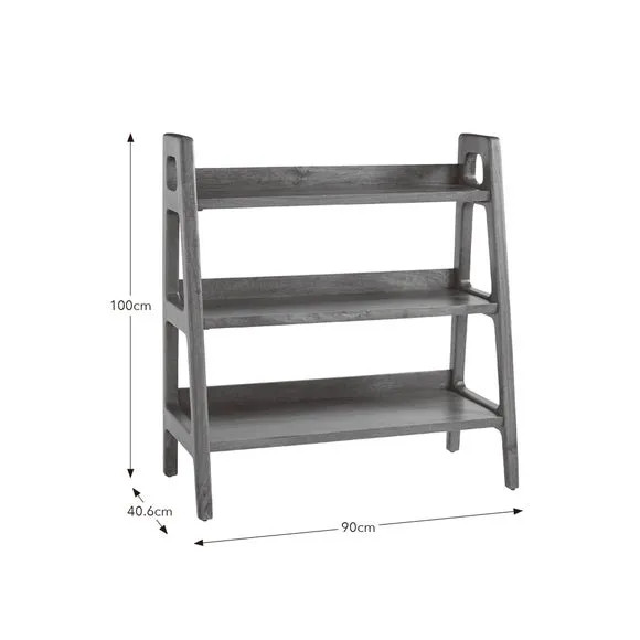 Maxton Low Bookcase, Mango Wood 5