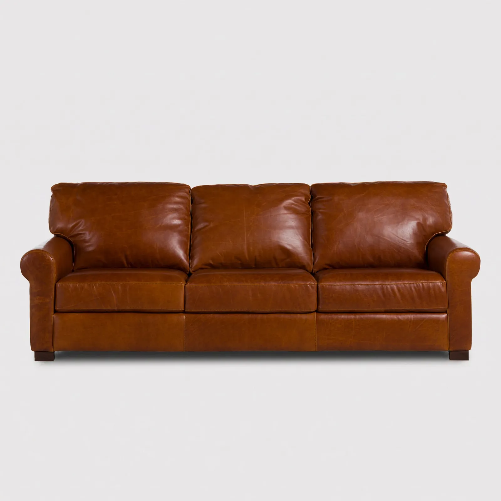 Rendola 3 Seater Sofa, Brown Leather | Barker & Stonehouse