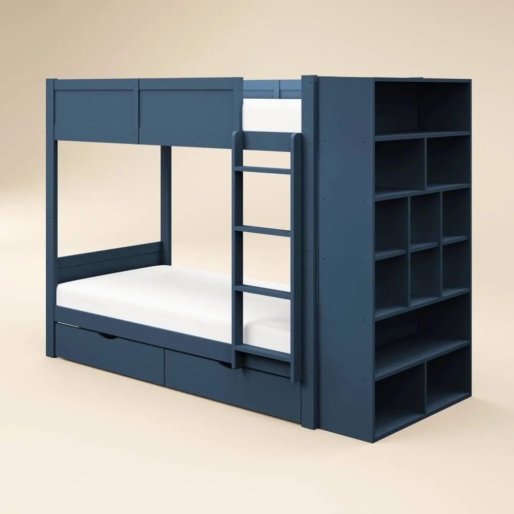 Flair Ruby Wooden Bunk Bed with Storage in Blue 5
