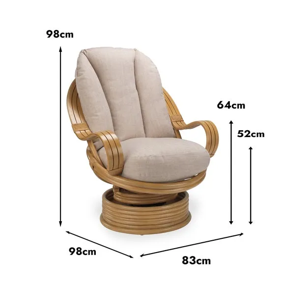 Desser Viola Rattan Laminated Swivel Rocking Chair 3