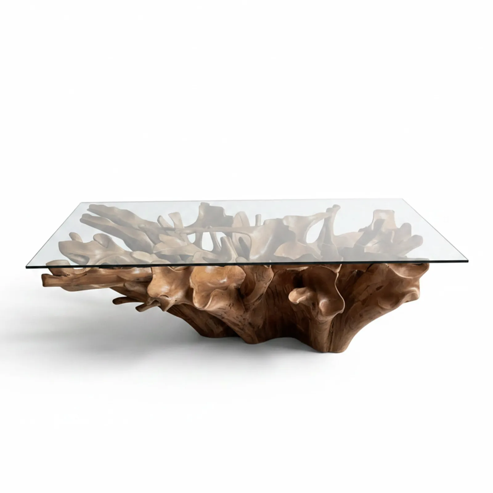 Wistman Coffee Table Square Carved, Teak Wood | Barker & Stonehouse 3