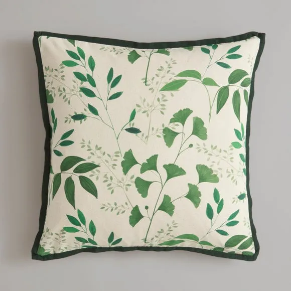 Green Leaves Square Cushion Cover 3