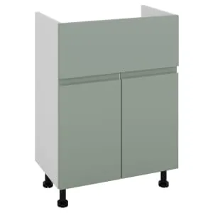 Wickes Lakemoor Reed Green Slimline Depth Vanity Unit - 600mm