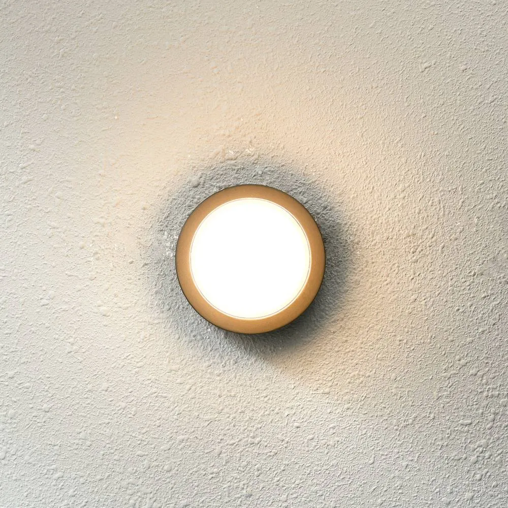 Netlighting Rosta 16cm Outdoor Flush Wall Lamp Black 12W 3000K Warm White IP54 2