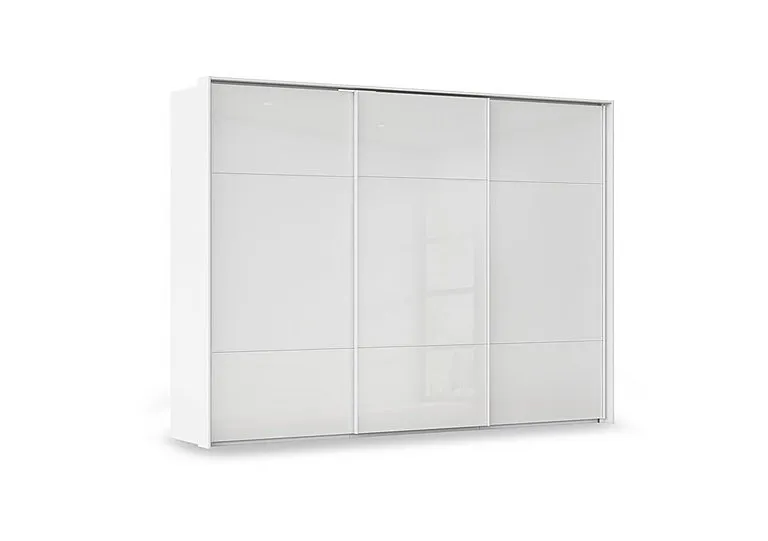 Haven 310cm 3 Door Slider Wardrobe with Glass Doors