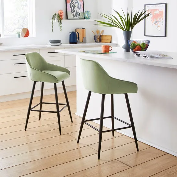Radleigh Bar Stool, Velvet 2