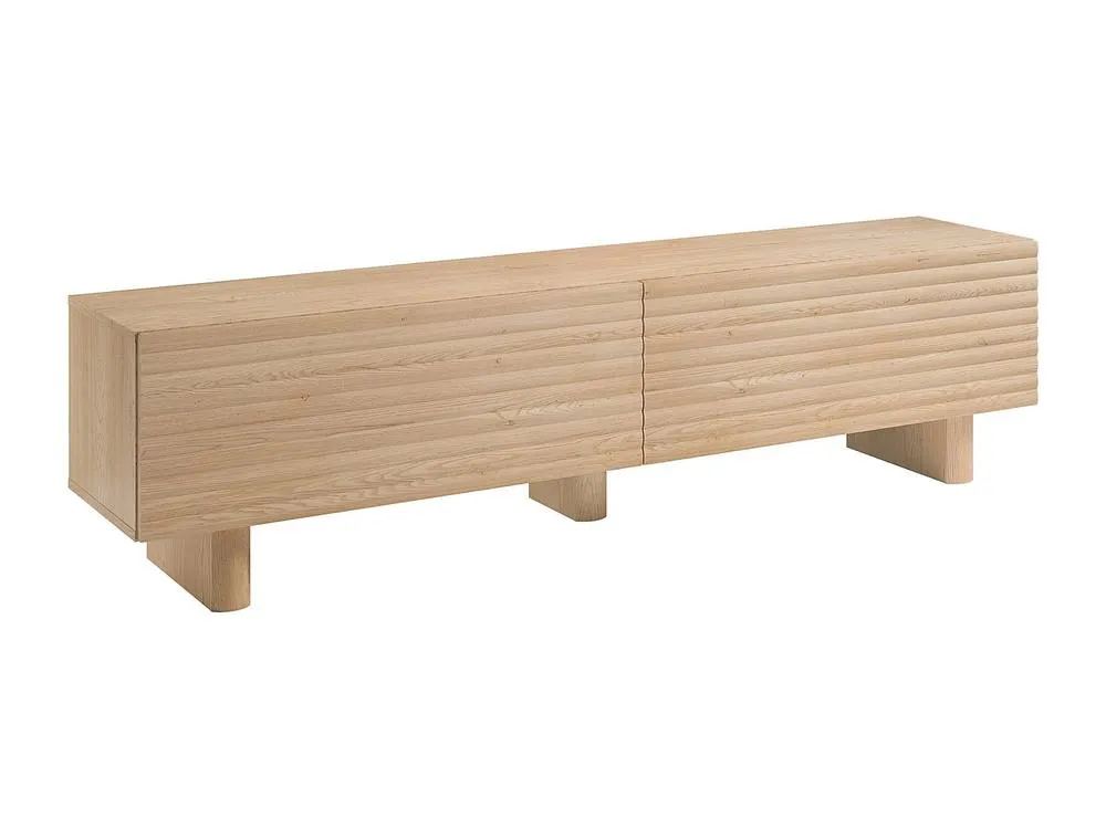 Vente-unique TV Unit With 2 Doors In MDF - 180 Cm - Natural - LUDIMA in Light Oak 5
