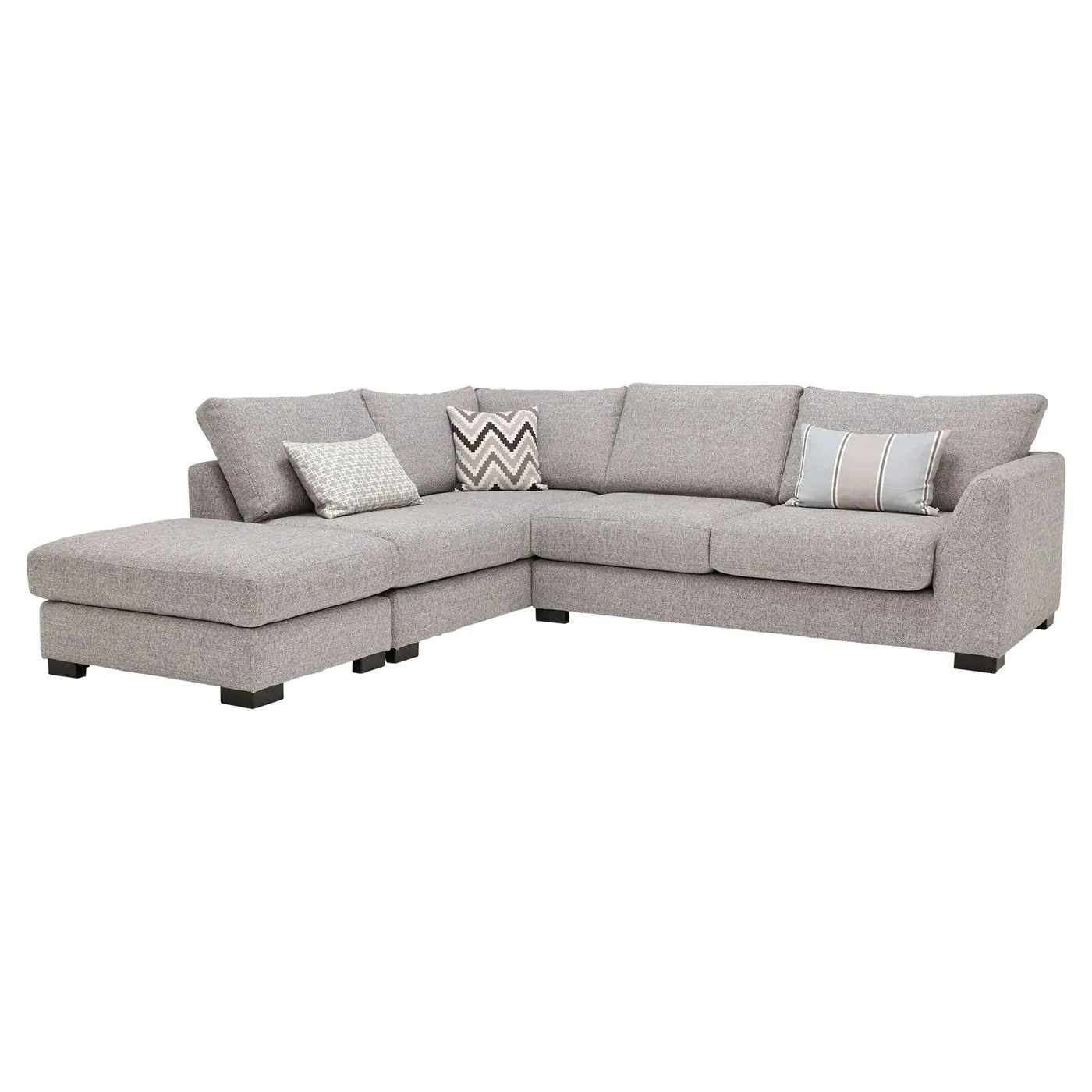Milford Left Hand Facing Corner Group With Stool, Vegas Zinc