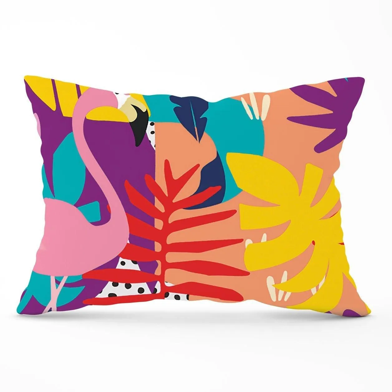 Warren Reed - Designer Tropical Flamingoes Cushions in Pink