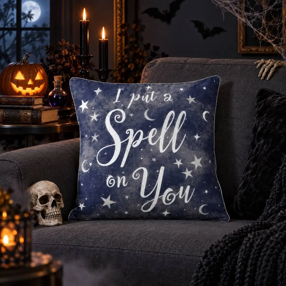 Smart Living Celestial Stars Halloween Filled Cushions 18 x 18 Inch - Set of 2 or 4 in Navy 2