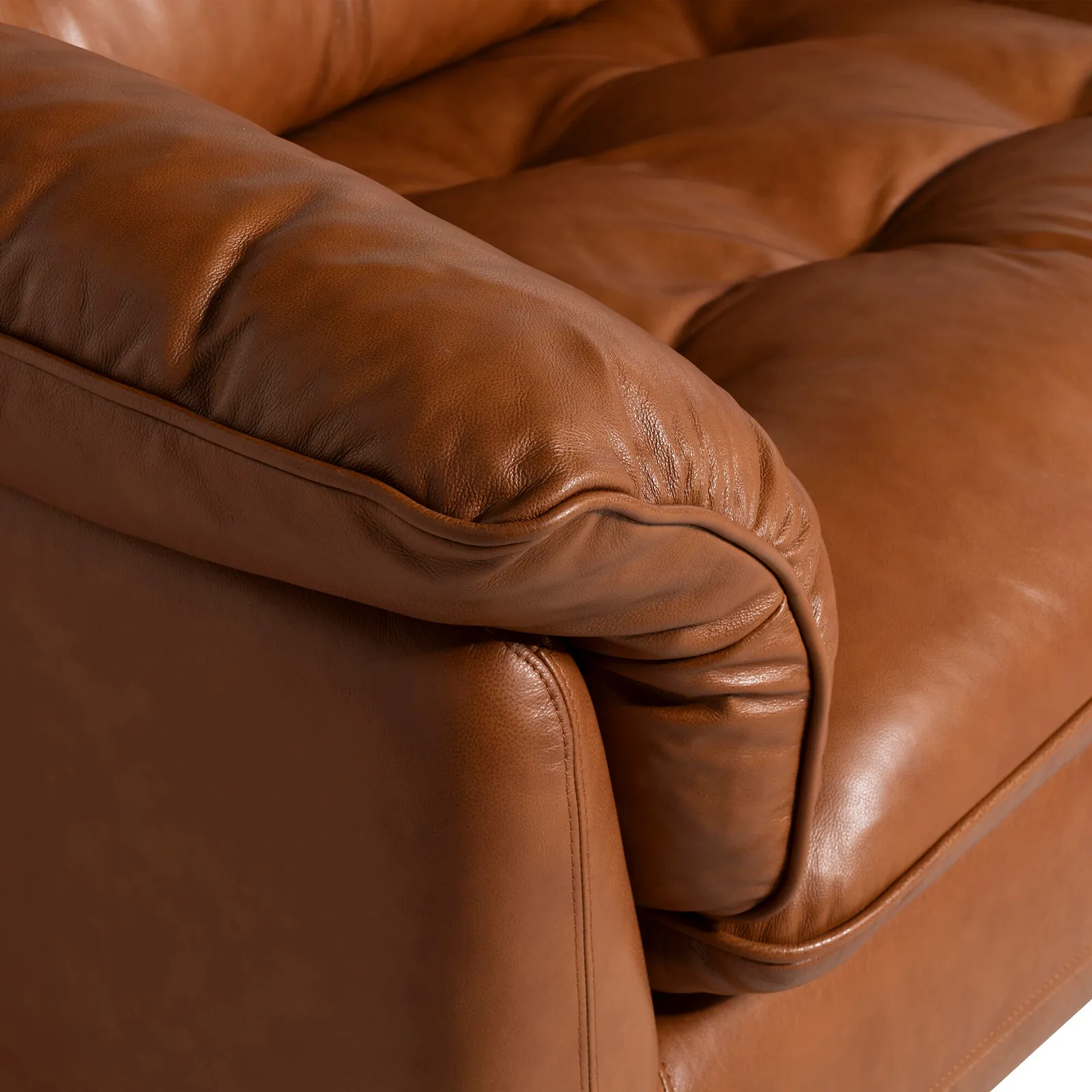 Pelle 2.5 Seater Sofa, Brown Leather | Barker & Stonehouse 5