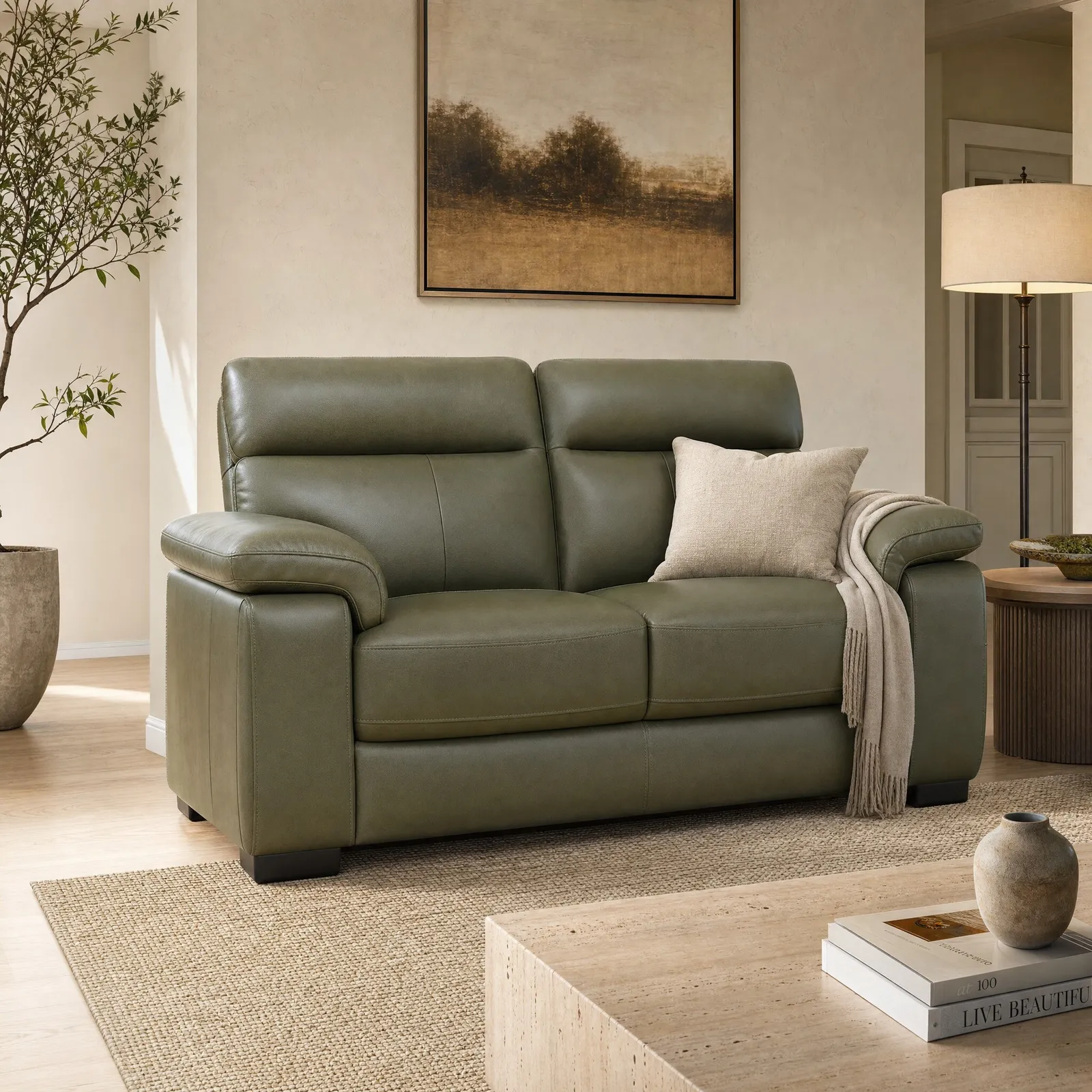 Clark 2 Seater- New Spec Sofa, Grey Leather | Barker & Stonehouse 2