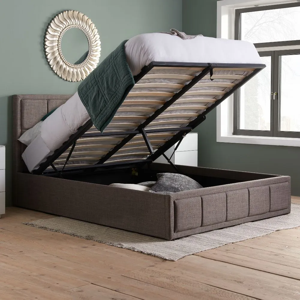 Birlea Fabric Ottoman Bed Frame Storage Hannover Gas Lift in Grey 2