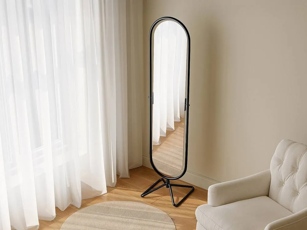Vente-unique Freestanding Metal Swivel Mirror - L40 X H169 Cm - Black - ASATU 3