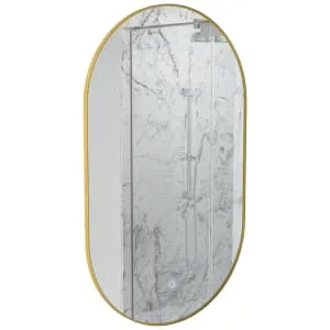 Sensio Nebula Brass Colour Changing LED Bathroom Mirror - 500 x 800mm