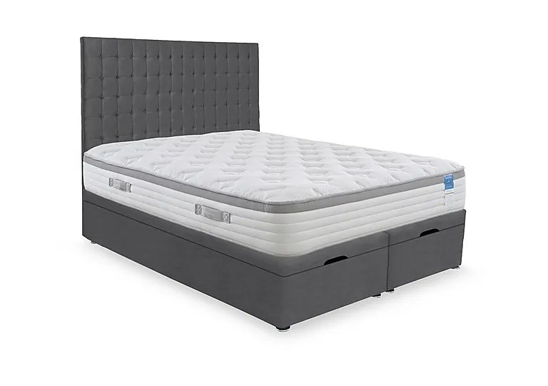 Hybrid 360 End Lift Ottoman Divan Set - Super King - Plush Dark Grey