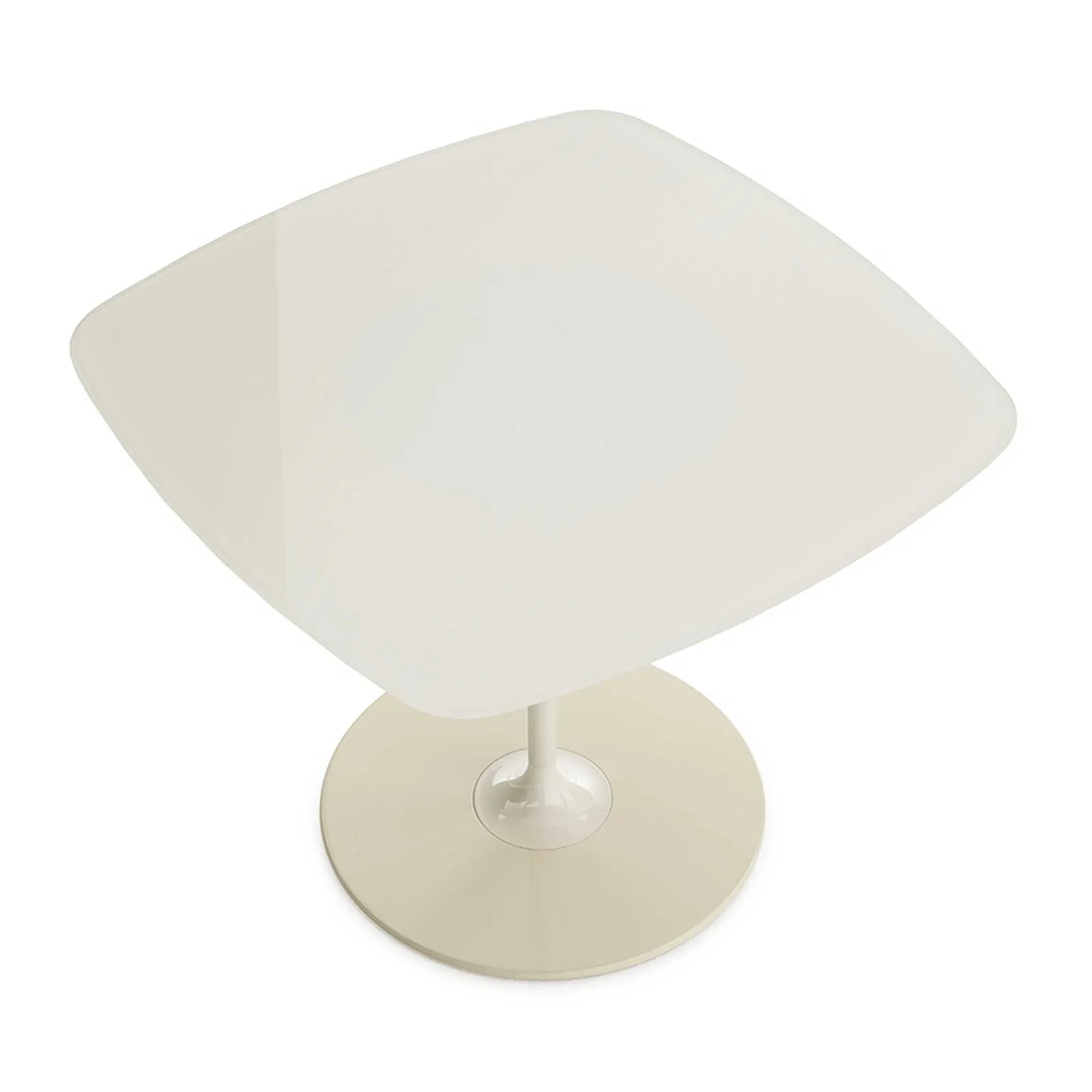 Kartell Thierry Side Table 50X50X40 White Glass | Barker & Stonehouse 4