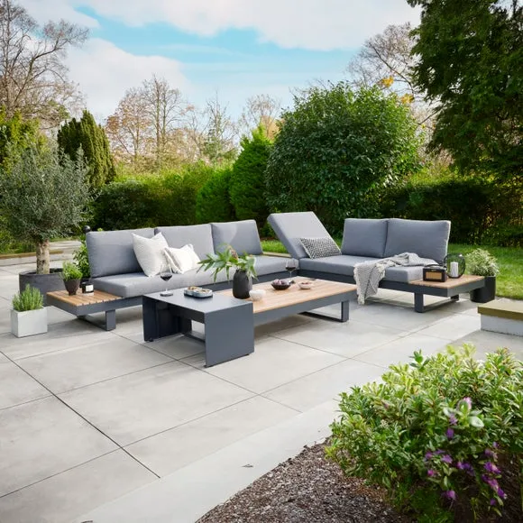 Easton Large Outdoor Corner Set With Sun Recliner 2