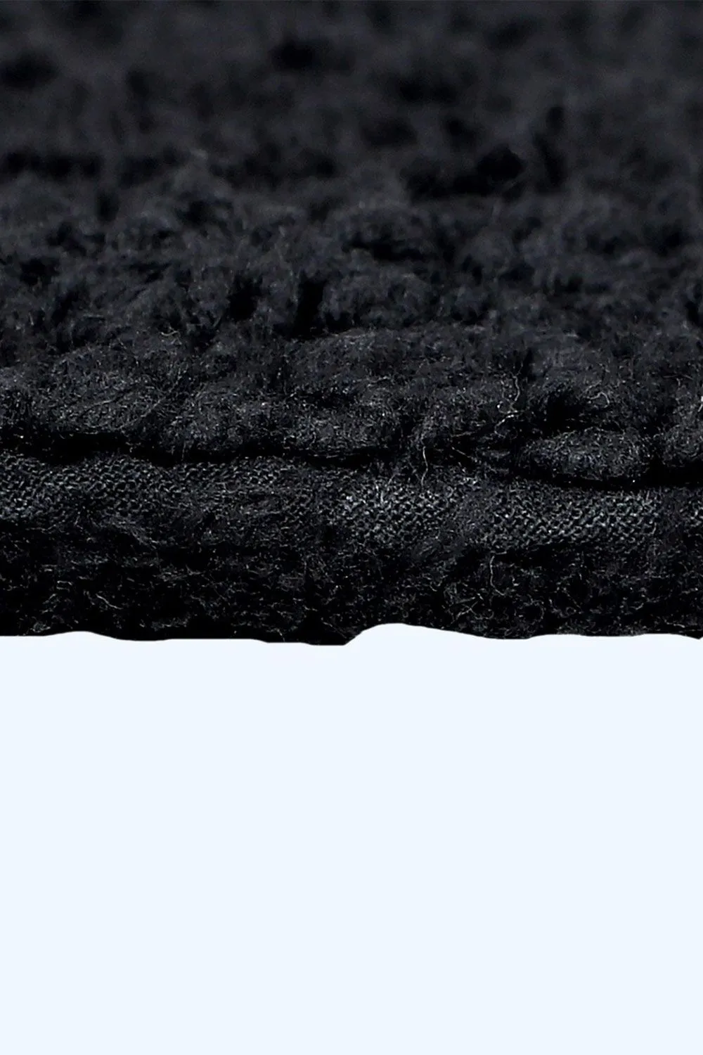 Homescapes Luxury Square Bath Mat 1600GSM 100% Cotton Reversible Shower Mat, 50cm in Black 4