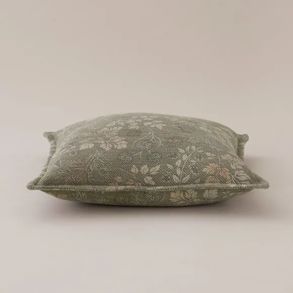 Paisley Olive Green Square Cushion Cover 4