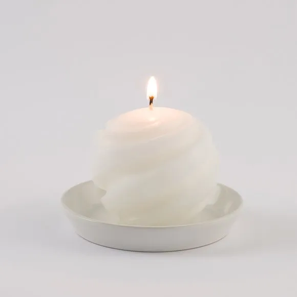 Unscented Twist Shaped Wax Candle 1