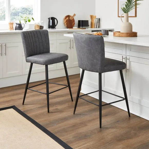 Taylor Counter Height Bar Stool, Faux Leather 2