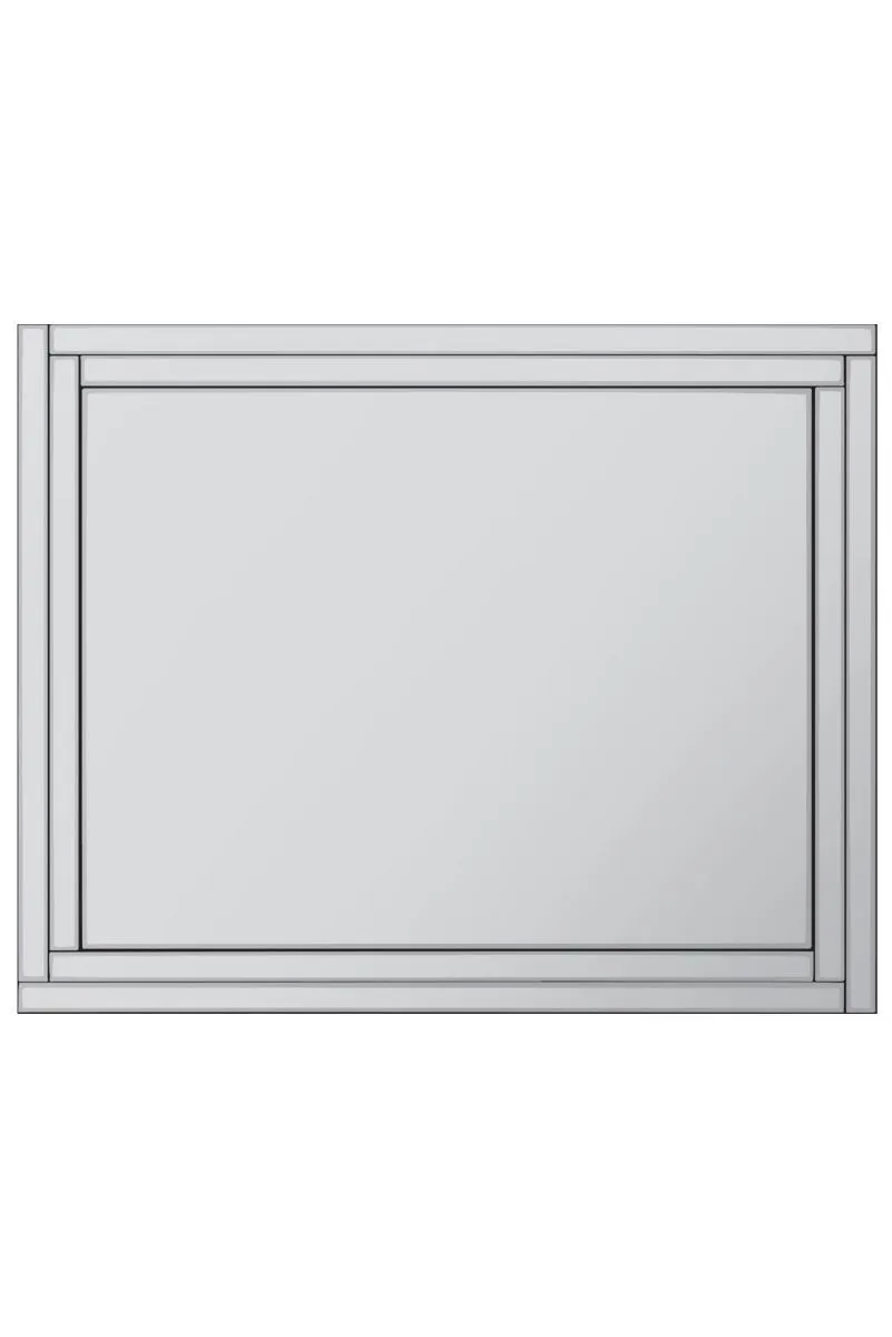 MirrorOutlet All Glass Bevelled Large Dress Mirror 144 x 115.5CM 4ft8 x 3ft9 in Silver 4