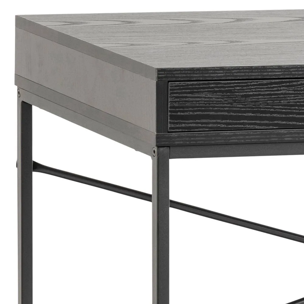Furniture To Go Seaford 1 Drawer Office Desk in Ash Black 6