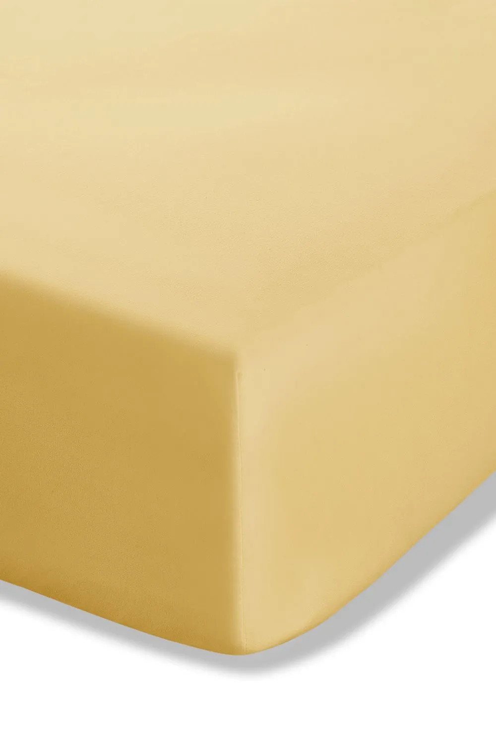 Catherine Lansfield 'Easy Iron Percale' Combed Polycotton 35cm Depth Sheet in Yellow 1