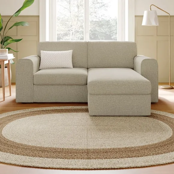 Abel Basketweave Reversible Corner Chaise Sofa 1