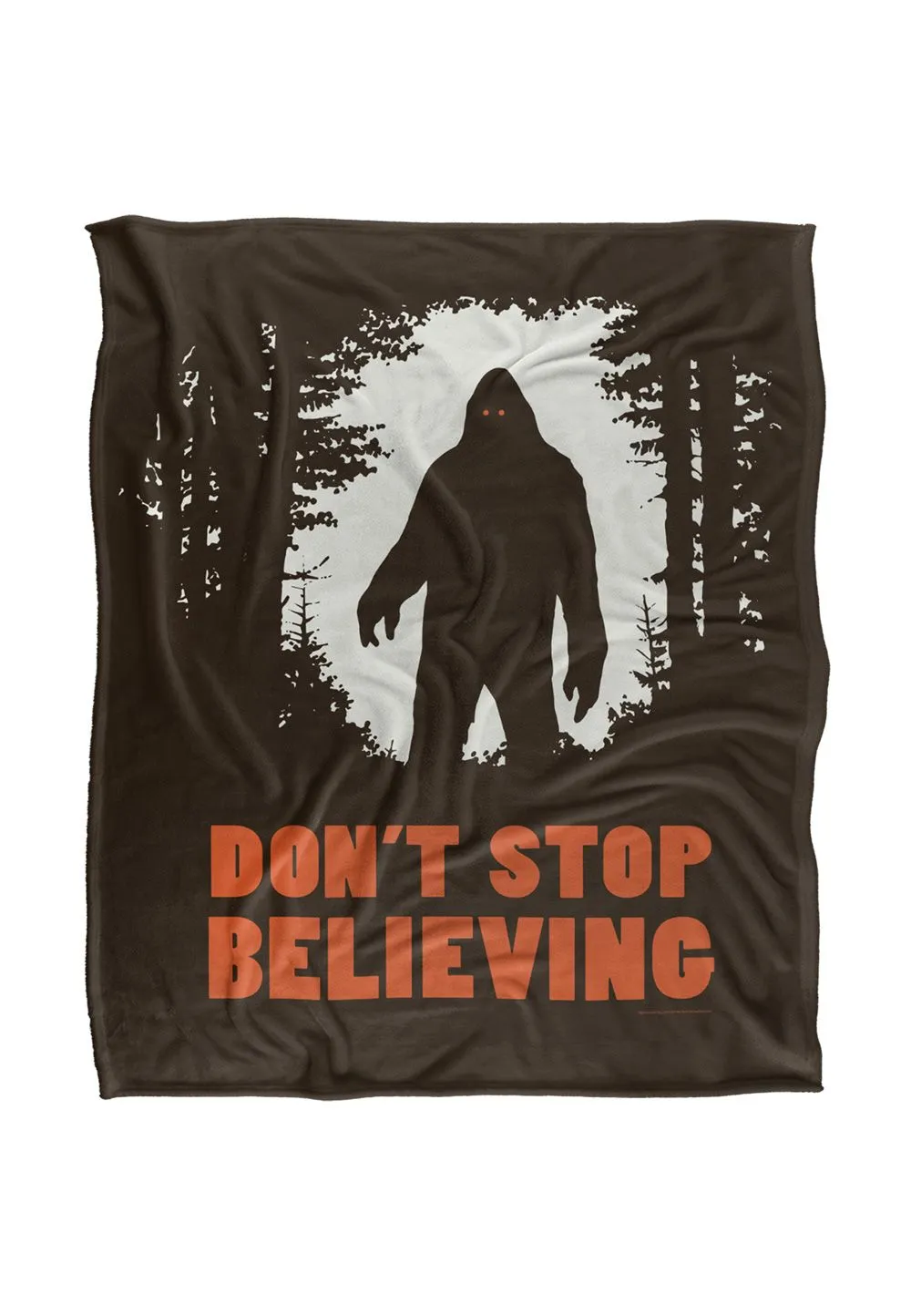 Ephemera Bigfoot Don'T Stop Believing Silky Touch Super Soft Throw Blanket 152 X 127 cm in White