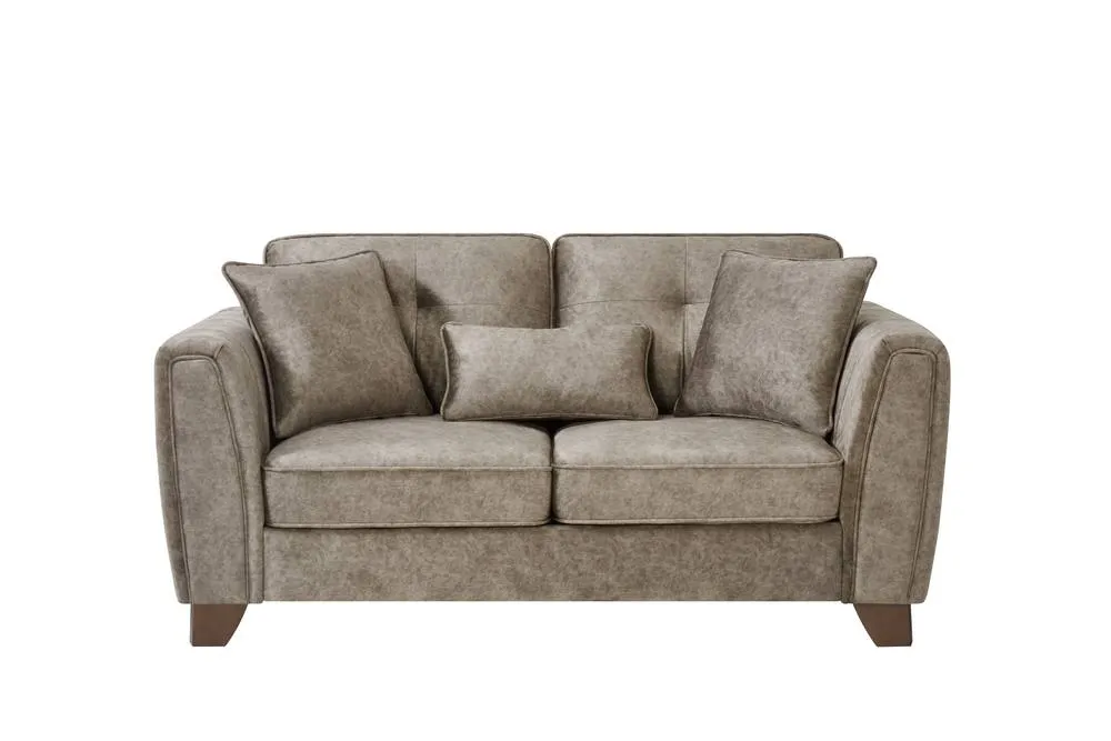 Comfy Living Ltd Faux Suede Sofa 3 Seater 2 Seater Arm Chair In Mink in Taupe 3