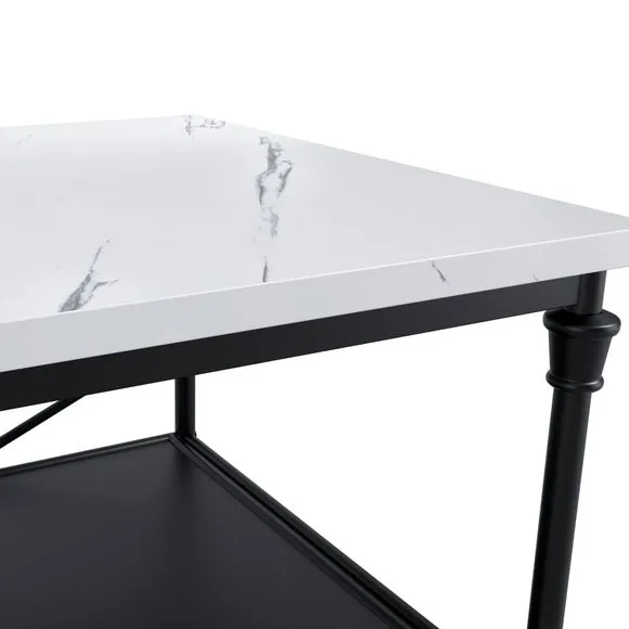 LPD Fairmont Marble Effect Kitchen Island 5