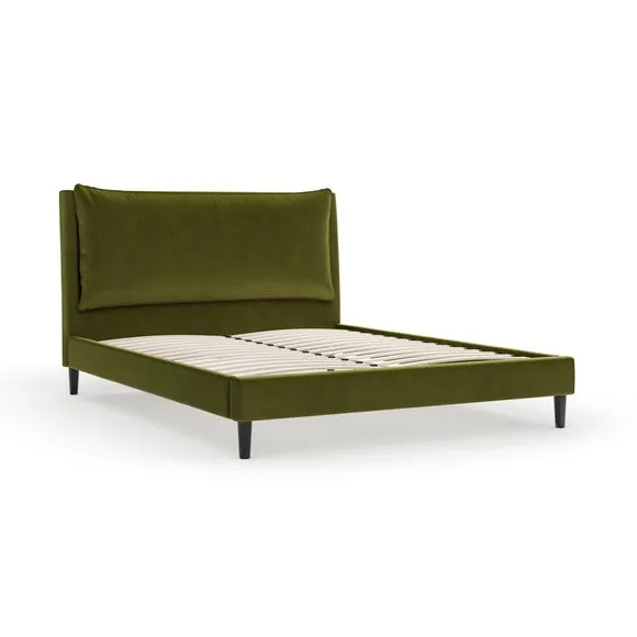 Skylar Velvet Pillow Back Bed Frame 2