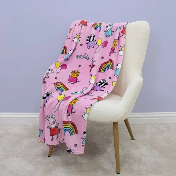 Peppa Pig Fleece 150cm x 100cm Throw Blanket