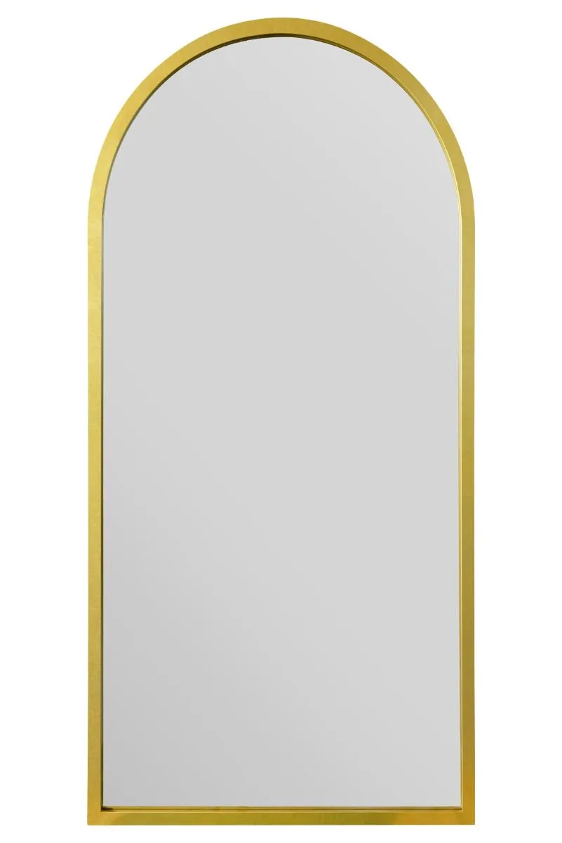 MirrorOutlet Gold Metal Framed Arched Garden Wall Mirror 47" X 23.5" (120 X 60CM) 3