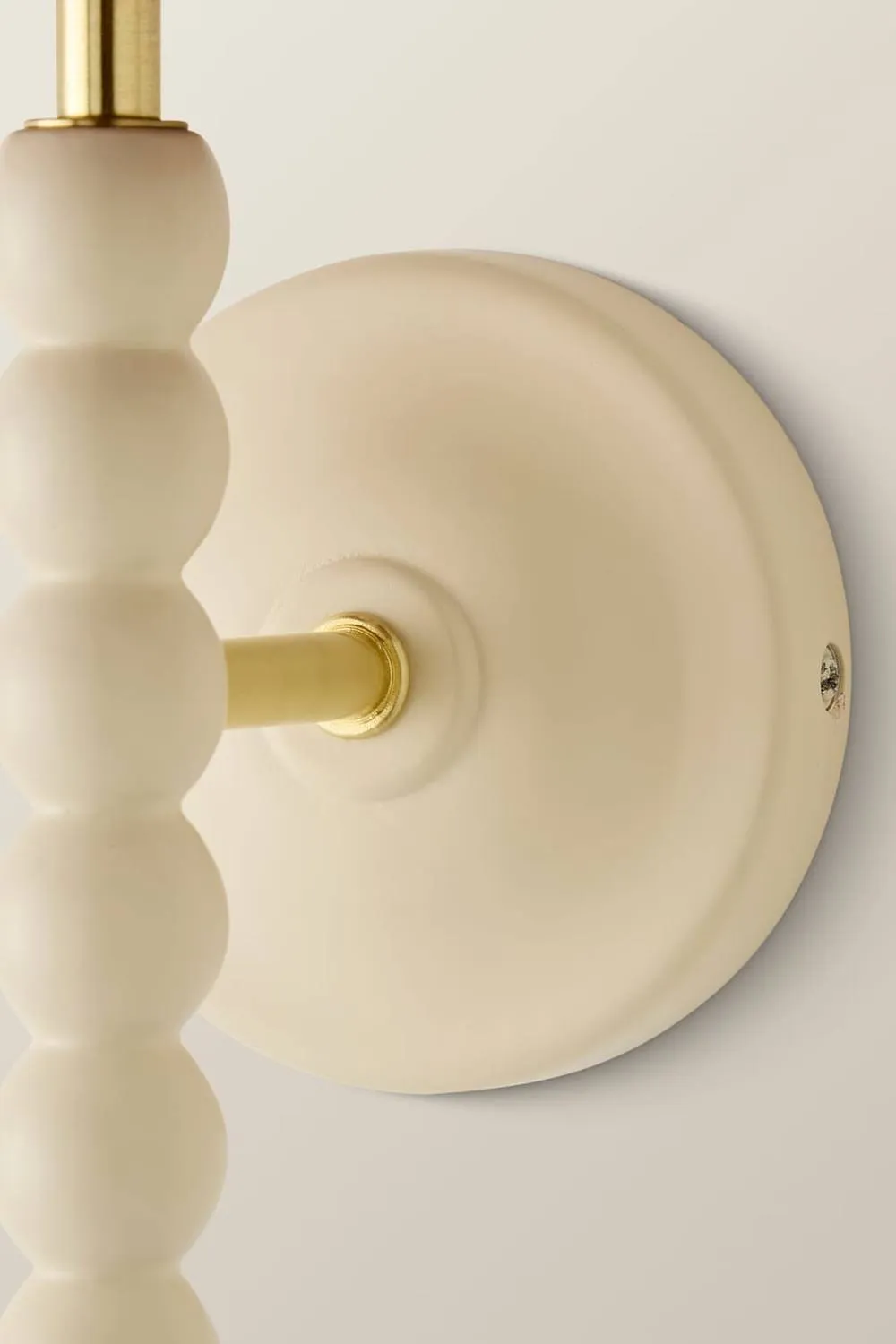 ValueLights Bobbins Pair Burgundy Floral Pleat Shade Wood Bobble Wall Light & Bulb in Cream 5
