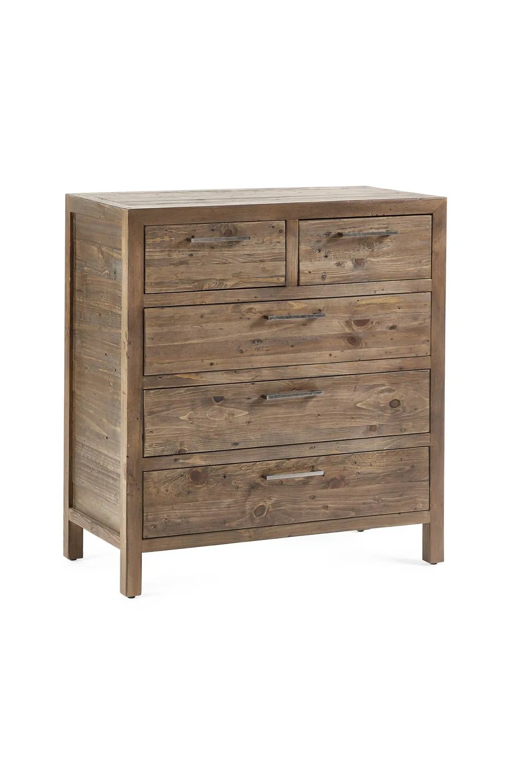 Julian Bowen Heritage 5 Drawer Chest (3+2) in Brown 2